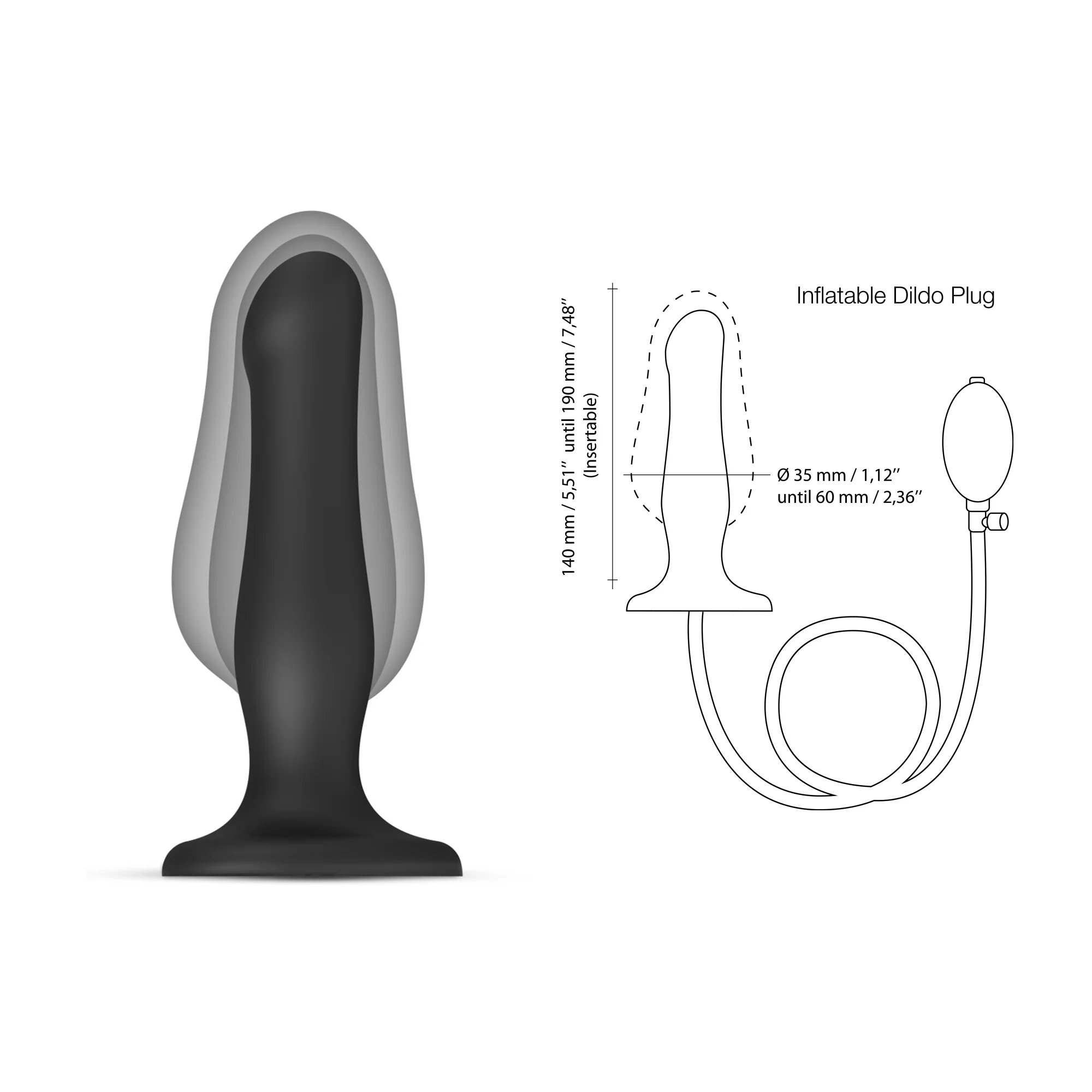 Dildo Plug Anal Gonflable - Image 3